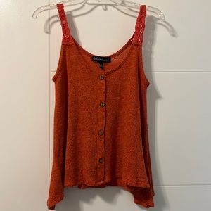 Derek Heart Orange Sweater Tank